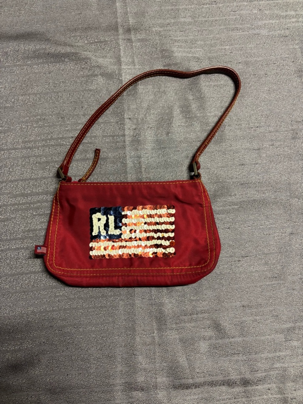 Polo Ralph Lauren Flag Mini Shoulder Bag Sequin Logo Y2K bag
